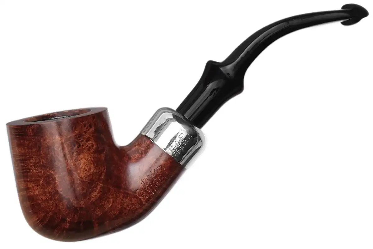 System Standard Smooth (301) P-Lip (9mm) Tobacco Pipe, πίπα καπνού ξύλινη, καφέ χρώμα, λεία