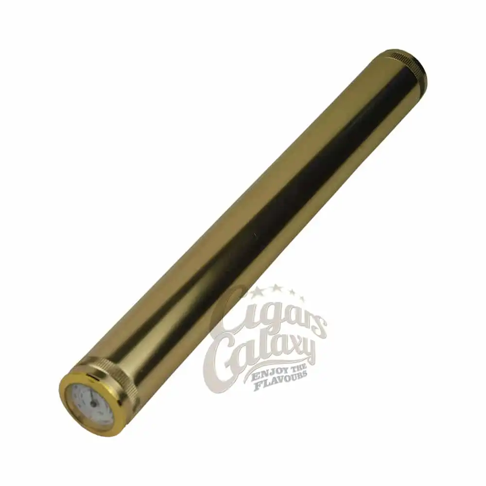 Portable Tube Humidor for One Cigar in Gold Color (0250-G)