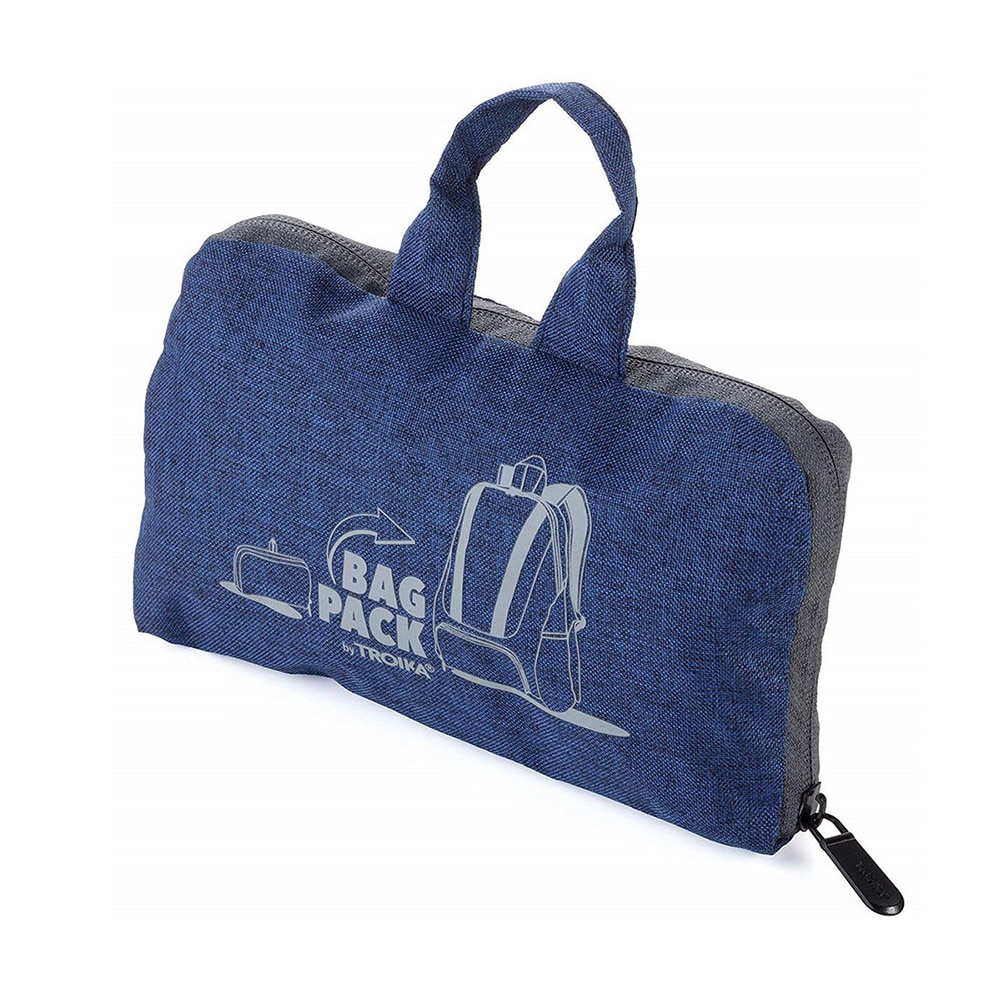 TROIKA – Backpack Foldable BagPack Dark Blue RUC01/DB