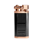 Pipeline Angled Candle Flame Pipe Lighter Black Rose (595BKGD) αναπτήρας για πίπα καπνού, μεταλλικός, μαύρο-ροζ χρώμα