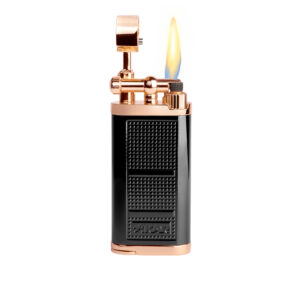 XIKAR – Pipeline Angled Candle Flame Pipe Lighter Black Rose (595BKRS)