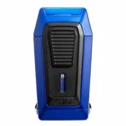 Gotham quantum αναπτήρας πούρου τριπλός jet με vcut blue, αντιανεμικός, επαναγεμιζόμενος, βουτανίου, μπλε χρώμα, με ενσωματωμένο πουροκόπτη
