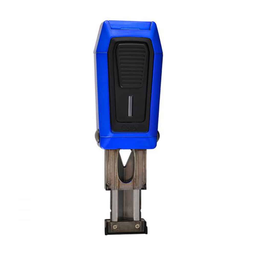 Gotham quantum αναπτήρας πούρου τριπλός jet με vcut blue, αντιανεμικός, επαναγεμιζόμενος, βουτανίου, μπλε χρώμα, με ενσωματωμένο πουροκόπτη