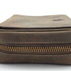 Peat Pipe Bag 2 δερμάτινη θήκη πίπας καπνού, με φερμουάρ, μαύρο χρώμα