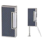 Μπλε αναπτήρας πίπας με εργαλεία, blue carbon finish, διακόσμηση κάρμπον