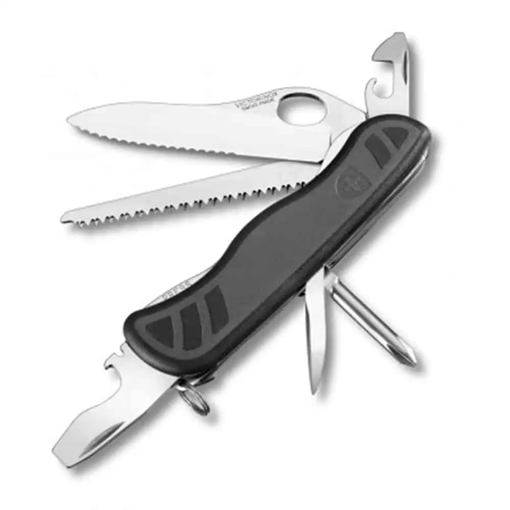 Soldiers Knife (0.8461.MWCH) σουγιάς με πολυεργαλεία, μεταλλικός ανοξείδωτος, μαύρο χρώμα