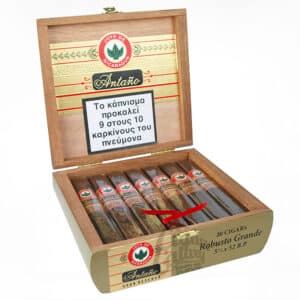 Antano 1970 Gran Reserva Robusto Grande πούρο ρομπούστο Νικαράγουας ξύλινο κουτί πούρων ανοιχτό με πούρα μέσα