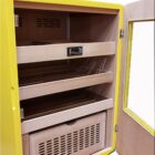 Υγραντήρας Πούρων Cabinet για 300 πούρα κίτρινος με τζάμι