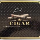 Υγραντήρας / Humidor για 30-50 πούρα μεταλλικός μαύρο χρώμα