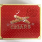 Υγραντήρας / Humidor για 30-50 πούρα Κόκκινος μεταλλικός