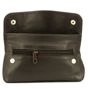 Δερμάτινη Θήκη Πίπας σε Καφέ Χρώμα με φερμουάρ