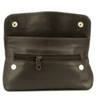 Δερμάτινη Θήκη Πίπας σε Μαύρο Χρώμα με φερμουάρ ανοιχτό