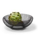 Μπολ από Μεταλλικό Πλέγμα 29cm με φρούτο μέσα μεταλλικό ανοξείδωτο μαύρο