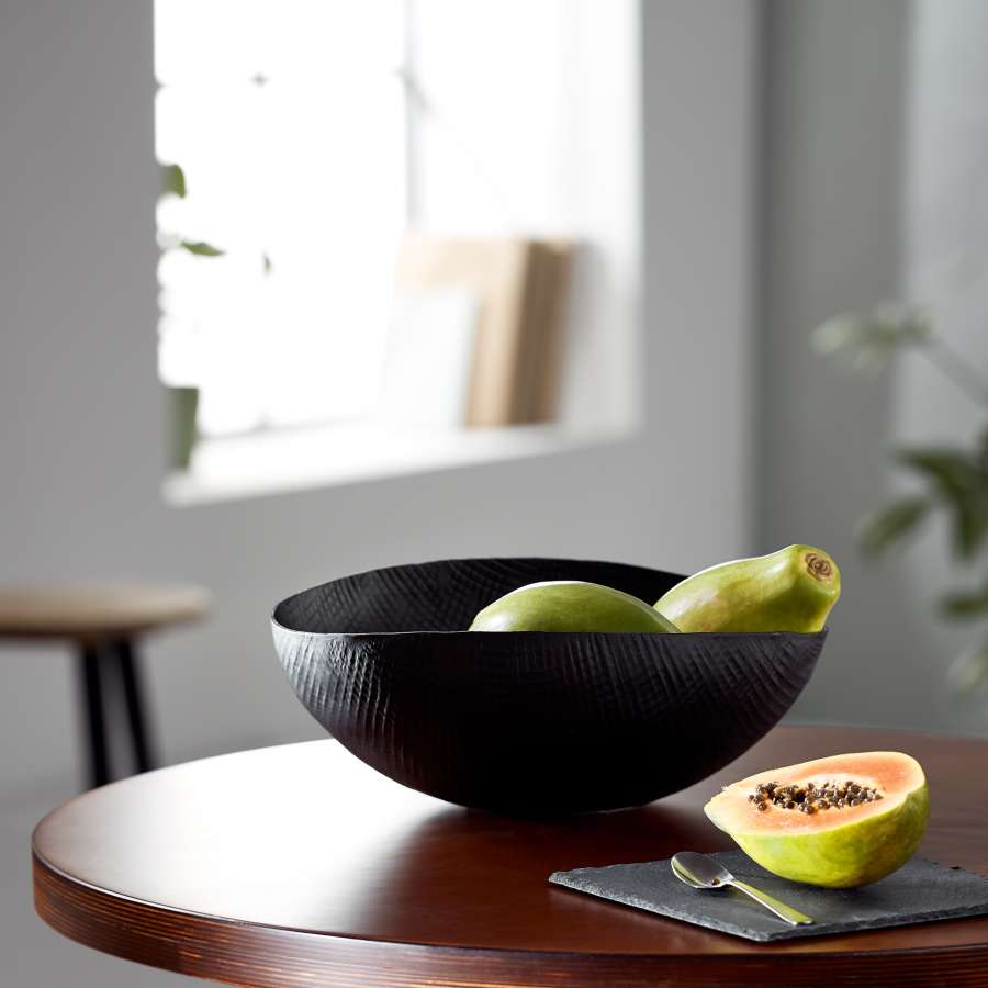 Outback Μπώλ για φρούτα και μικροπράγματα μαύρο με φρούτα μέσα