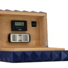 Υγραντήρας Quasar 250 Midnight Blue σκούρος μπλε μεταλλικός με ξύλινη επένδυση και υγρόμετρο