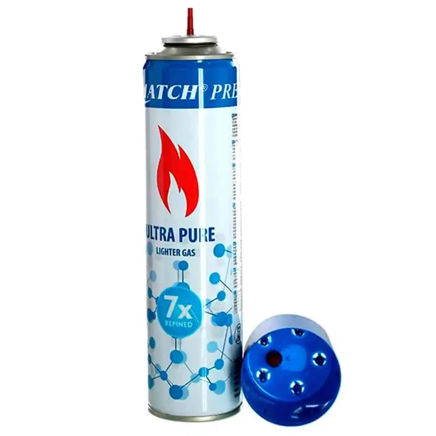 Premium Butane 300ml Βουτάνιο υγρό για αναπτήρες σε λευκό δοχείο