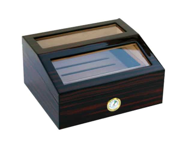 Ξύλινος Υγραντήρας / Humidor με Γυάλινο Παράθυρο για 25-30 Πούρα Ξύλινος Υγραντήρας / Humidor με Γυάλινο Παράθυρο για 25-30 Πούρα καφέ χρώμα