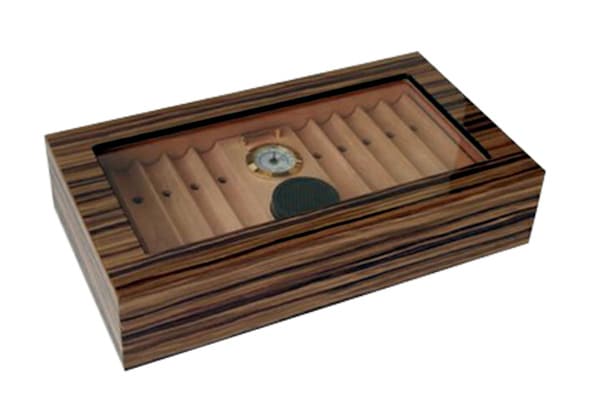 Καφέ Υγραντήρας / Humidor με Γυάλινο Παράθυρο για 20 -25 Πούρα Καφέ Υγραντήρας / Humidor με Γυάλινο Παράθυρο για 20 -25 Πούρα ξύλινος