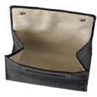 Nappa Θήκη Καπνού Στριφτού μαύρη δερμάτινη ανοιχτή