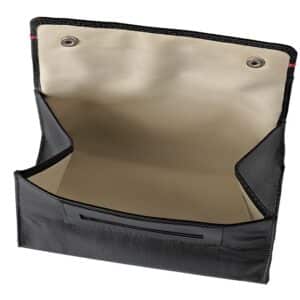 Nappa Θήκη Καπνού Στριφτού μαύρη δερμάτινη ανοιχτή