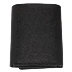 Δερμάτινο Πορτοφόλι Bi-Fold Black μαύρο χρώμα με φερμουάρ