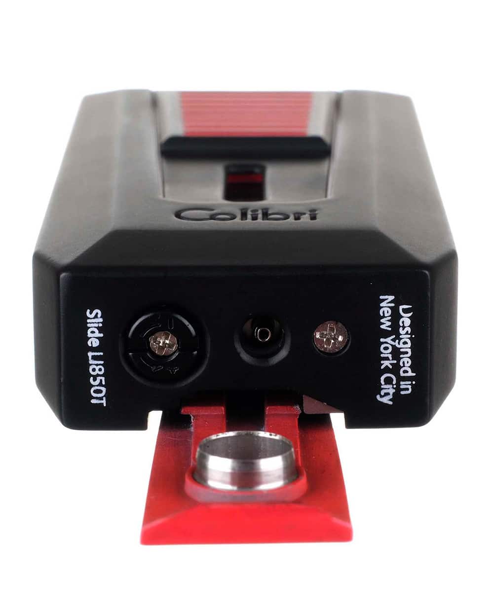 Αναπτήρας SLIDE Double Jet Punch Μαύρος-Κόκκινος αντιανεμικός βουτανίου επαναγεμιζόμενος