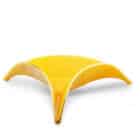 Κεραμικό Κίτρινο Τρίγωνο Σταχτοδοχείο 3 Πούρων