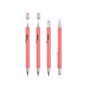 Construction Στυλό με χάρακα-μέτρο σε κοραλλί ροζ χρώμα