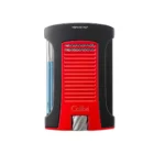 Daytona Single-jet Flame Lighter Black-Red αναπτήρας αντιανεμικός μαύρος-κόκκινος επαναγεμιζόμενος βουτανίου