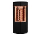 Meridian Rose Gold Triple Jet Flame Lighter Αναπτήρας μαύρος βουτανίου επαναγεμιζόμενος