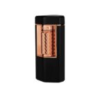 Meridian Rose Gold Triple Jet Flame Lighter Αναπτήρας μαύρος βουτανίου επαναγεμιζόμενος