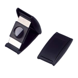 Αναδιπλούμενος πλαστικός πουροκόπτης γκιλοτίνα για πούρα μαύρο χρώμα