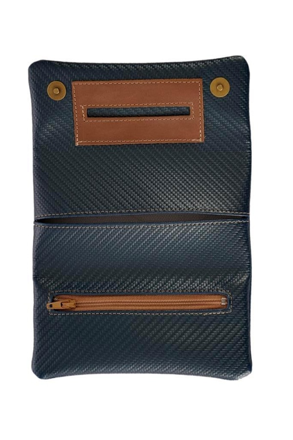 Carbon Θήκη Καπνού Στριφτού Μπλε χρώματος με φερμουάρ