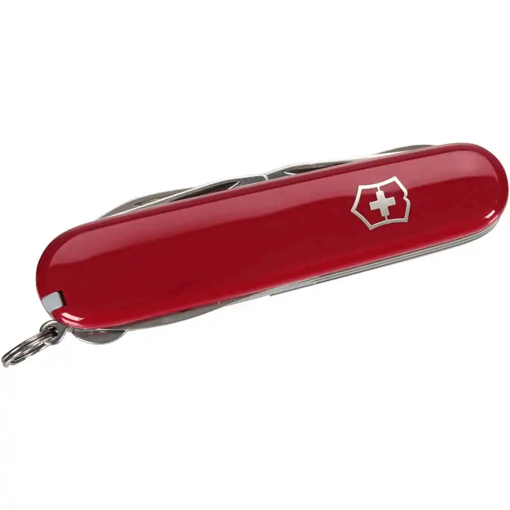Super Tinker Red Σουγιάς Πολυεργαλείο μεταλλικός ανοξείδωτος κόκκινο χρώμα Ελβετικός