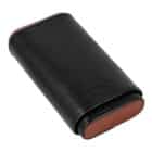 Μαύρη-Καφέ Δερμάτινη Πουροθήκη για 3 Πούρα Δαχτυλίδι 46 (813100)