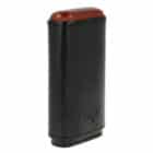 Μαύρη-Καφέ Δερμάτινη Πουροθήκη για 3 Πούρα Δαχτυλίδι 46 (813100)