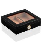 Humidor / Υγραντήρας με γυάλινο παράθυρο για 20 πούρα Μαύρος