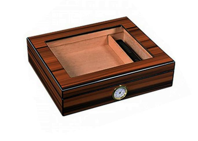 Humidor / Υγραντήρας με γυάλινο παράθυρο για 20 πούρα Καφέ Humidor / Υγραντήρας με γυάλινο παράθυρο για 20 πούρα Καφέ ξύλινος