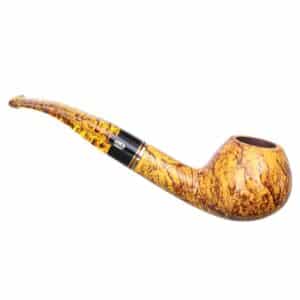 Atlas Yellow 871 Πίπα Καπνού (9mm) ξύλινη κίτρινου χρώματος με διακοσμητικό μοτίβο επάνω