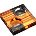 Κρυστάλλινο Σταxτοδοχείο για Δύο Πούρα (ASH-119) χρώμα μαύρο-κίτρινο