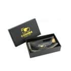 Κεραμικό Σταχτοδοχείο Μαύρο για 1 πούρο (ASH-121B) μέσα στο μαύρο κουτί συσκευασίας του