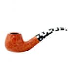 Pulcinella 645 KS Smooth Πίπα Καπνού ξύλινη καφέ χρώμα ασπρόμαυρο στόμιο