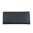 PU Leather μαύρη Δερμάτινη Θήκη Καπνού με φερμουάρ