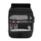 Vertical Travel Companion Μαύρο Τσαντάκι Ώμου με φερμουάρ ανοιχτό