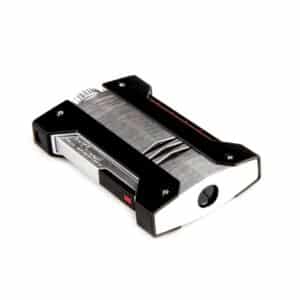 Defi Extreme Αναπτήρας Jet Brushed Lighter αντιανεμικός επαναγεμιζόμενος βουτανίου χρώμα μαύρο-ασημί