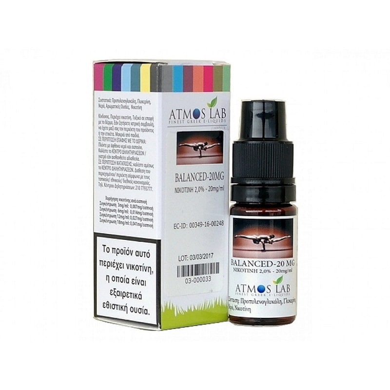 atmoslab Booster Νικοτίνης 20mg/10ml Balanced μπουκαλάκι Booster Νικοτίνης 20mg/10ml Balanced μπουκαλάκι μαζί με το κουτί του