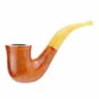 10 Πορτοκαλί / Κίτρινη Λεία Πίπα Καπνού ξύλινη