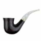 10 Μαύρη / Λευκή Λεία Πίπα Καπνού ξύλινη