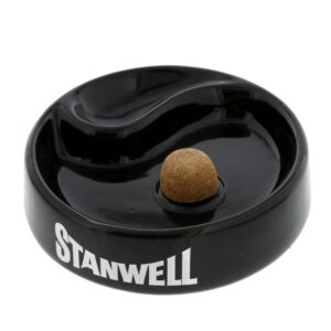 Μαύρο Κεραμικό Σταχτοδοχείο με Βάση για 1 Πίπα