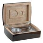 Humidor Υγραντήρας πούρων walnut set για 15 Πούρα ξύλινος καφέ χρώμα ανοιχτό καπάκι